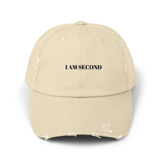 I am second Distressed Cap